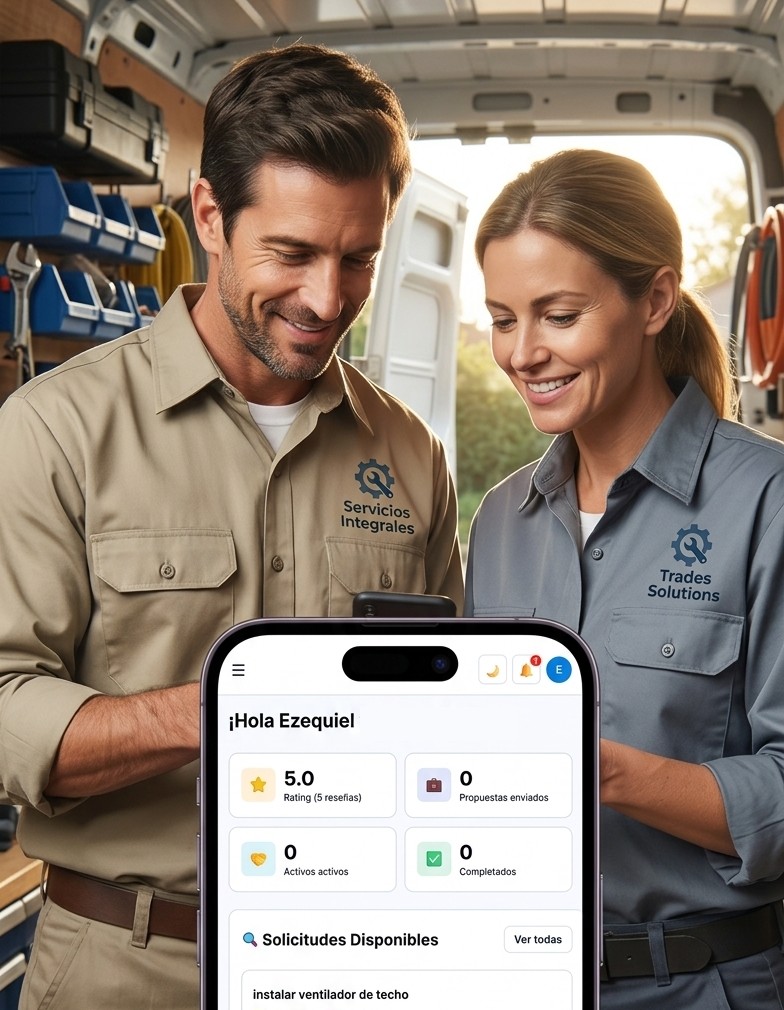Profesional recibiendo solicitud en Conecta San Fco